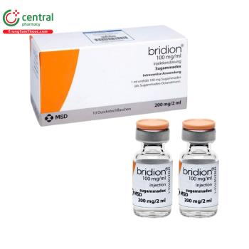Thuốc Bridion chứa Sugammadex, giúpđảo ngược phong bế thần kinh cơ