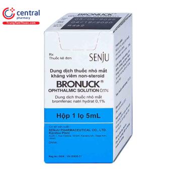 Thuốc nhỏ mắt Bronuck 0.1% 5ml - Đánh bay viêm mắt, đau mắt