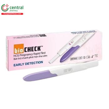 Bút thử thai Biocheck Early Detection hCG Pregnancy Rapid Test