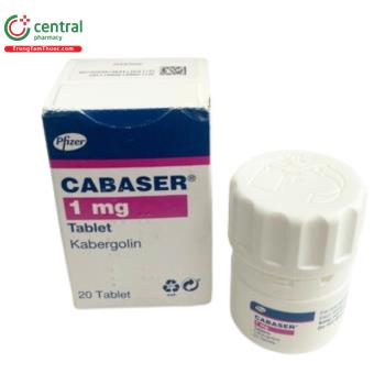 Thuốc Cabaser 1mg chứa Cabergoline - Giảm triệu chứng bệnh Parkinson