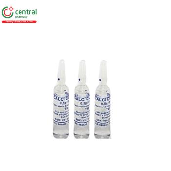 Thuốc Calci clorid 0,5g/5ml điều trị hạ calci, tăng kali và magnesi