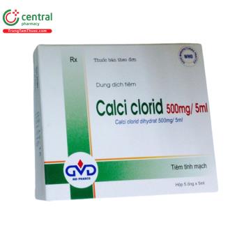 Calci Clorid 500mg/5ml Minh Dân 