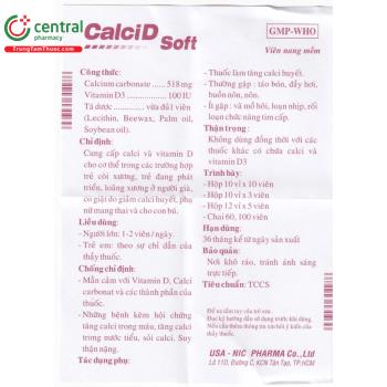 Thuốc CalciD Soft cung cấp Calci và Vitamin D, giúp xương chắc khỏe