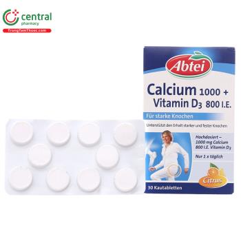 Abtei Calcium 1000+Vitamin D3 800 I.E. 