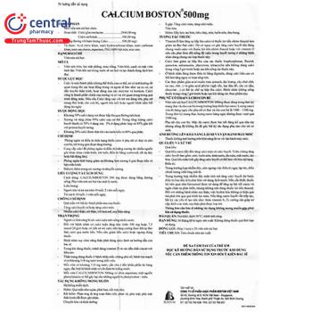 Thuốc Calcium Boston 500mg - bổ sung khoáng chất cho cơ thể