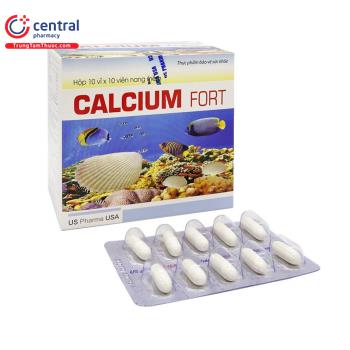 Calcium Fort US Pharma USA (Hộp 10 vỉ x 10 viên)