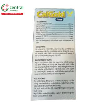 CalGold Plus bổ sung canxi, Vitamin D3, vitamin K2, giúp xương chắc khỏe