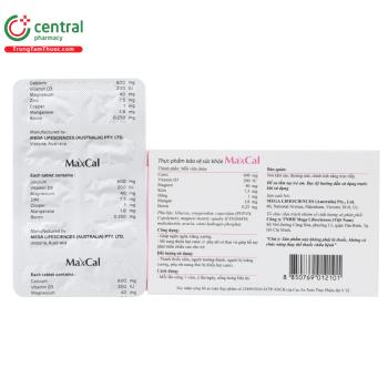 Canxi Maxcal Mega We Care - hỗ trợ ngừa loãng xương hộp 30 viên