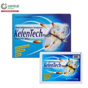 Cao dán KefenTech Plaster 30mg Hộp 20 gói - Giảm đau, chống viêm khớp