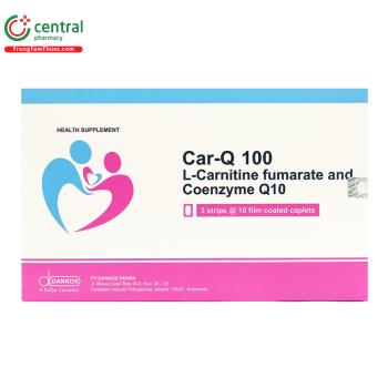 Thuốc Car-Q 100 bổ sung L-Carnitin và Coenzym Q10m, tốt cho tim mạch