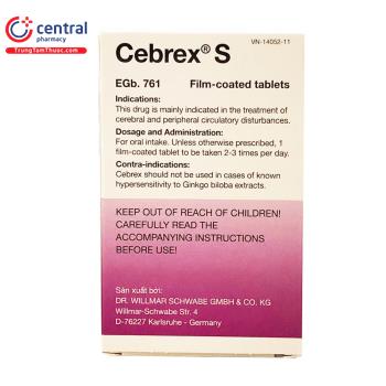 [CHÍNH HÃNG] Thuốc Cebrex S 80mg điều trị rối loạn tuần hoàn não