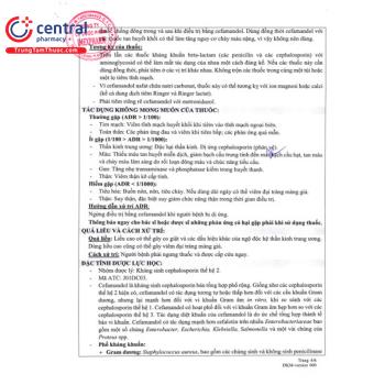 [CHÍNH HÃNG] Thuốc Cefamandol 1g - điều trị nhiễm khuẩn
