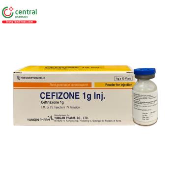 Thuốc Cefizone 1g Inj.: Cách dùng - liều dùng, lưu ý khi dùng