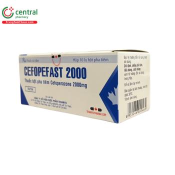 Thuốc Cefopefast 2000 Hộp 10 lọ giúp điều trị các bệnh nhiễm khuẩn