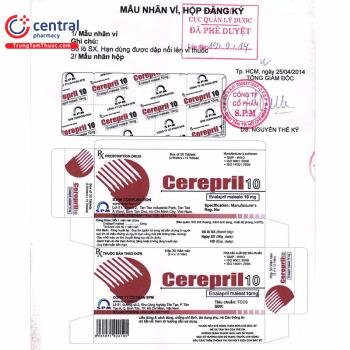 [CHÍNH HÃNG] Thuốc Cerepril 10 điều trị tăng huyết áp, suy tim