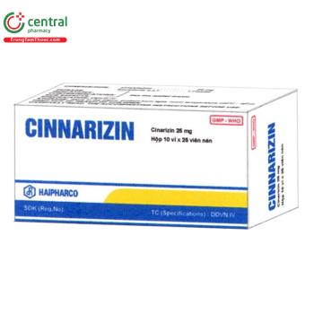 Cinnarizin 25mg Haipharco