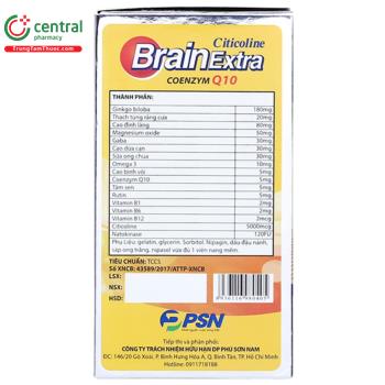Thuốc Citicoline Brain Extra Coenzym Q10 - Tăng cường tuần hoàn não