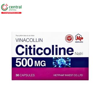Citicoline Vinacollin 500mg (Hộp 30 viên)