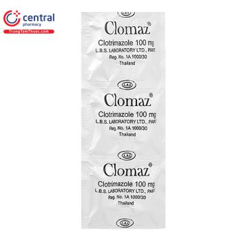 [CHÍNH HÃNG] Thuốc đặt Clomaz 100mg điều trị viêm nhiễm âm đạo