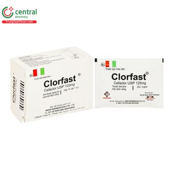 Thuốc Clorfast 125mg: Điều trị các nhiễm khuẩn nhạy cảm với cefaclor