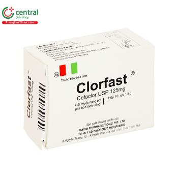 Thuốc Clorfast 125mg: Điều trị các nhiễm khuẩn nhạy cảm với cefaclor