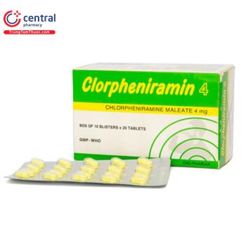 Clorpheniramin 4 DHG (vỉ)