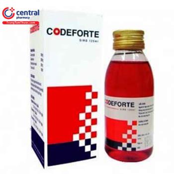 Thuốc siro ho Codeforte 125ml Nam Hà điều trị ho khan, ho có đờm