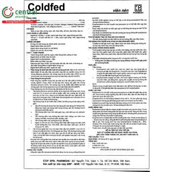 Thuốc Coldfed (Lọ) - Điều trị các triệu chứng cảm cúm, cảm lạnh