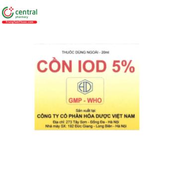 Cồn Iod 5% Hóa Dược