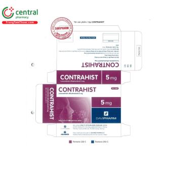 Thuốc Contrahist 5mg điều trị về viêm mũi dị ứng theo mùa và quanh năm