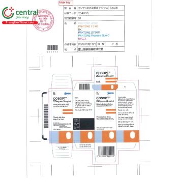 Thuốc Cosopt 20mg/mL+5mg/mL điều trị tăng áp lực nội nhãn (IOP)