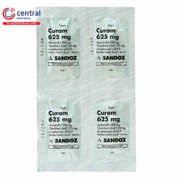 [CHÍNH HÃNG] Thuốc Curam 625mg (hộp 20 viên) - Điều trị nhiễm khuẩn