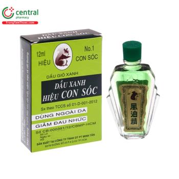 Dầu gió xanh hiệu Con Sóc 12ml