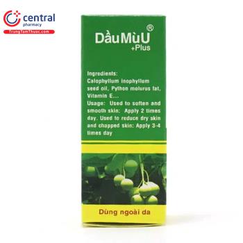 [CHÍNH HÃNG] Thuốc Dầu Mù U +Plus - Giúp nhanh liền vết thương