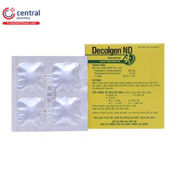 Thuốc Decolgen ND (Vỉ 4 viên): điều trị triệu chứng cảm cúm, sổ mũi