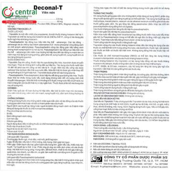 Thuốc Deconal-T - Điều trị triệu chứng viêm mũi dị ứng, cảm lạnh, cúm
