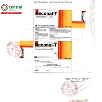 Thuốc Deconal-T - Điều trị triệu chứng viêm mũi dị ứng, cảm lạnh, cúm