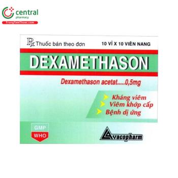 Dexamethason 0.5mg Vacopharm (Viên nang cứng)