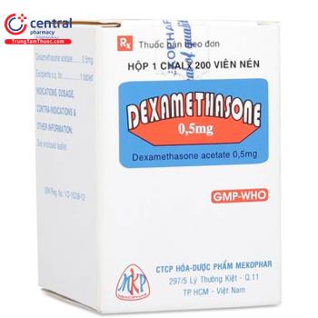 Dexamethasone 0,5mg Mekophar (Hộp 200 viên)