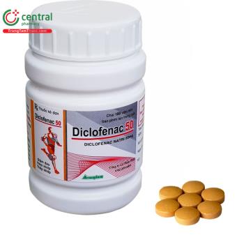 Diclofenac 50 Vacopharm (Lọ 100 viên)