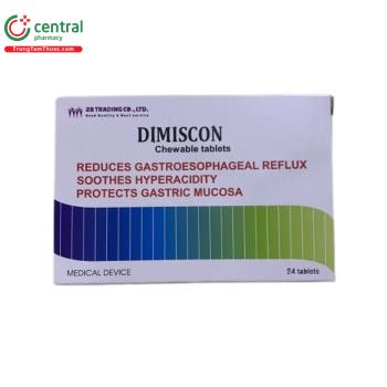 Viên nén nhai Dimisco điều trị triệu chứng trào ngược dạ dày - thực quản