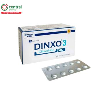 Thuốc Dinxo 3 điều trị bệnh đái tháo đường tuýp 2 ở người lớn