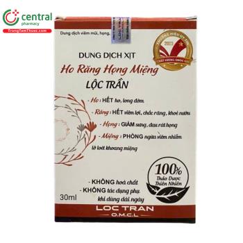 Dung Dịch Xịt Ho Răng Họng Miệng Lộc Trần