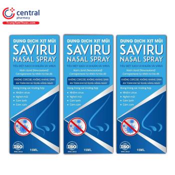 [CHÍNH HÃNG] Dung dịch xịt mũi Saviru Nasal Spray kháng virus