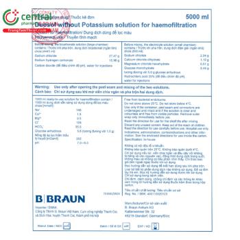 Duosol without potassium solution for haemofiltration 5000ml