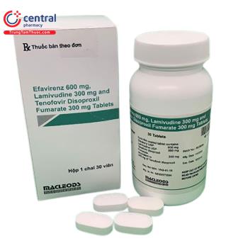 Efavirenz 600mg, Emtricitabine 200mg and Tenofovir Disoproxil Fumarat 300mg Tablets Macleods
