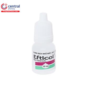 Thuốc nhỏ mắt, mũi Efticol 0.9% - Dung dịch rửa mắt đẳng trương