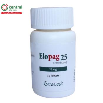 Thuốc Elopag 25 Everest điều trị xuất huyết giảm tiểu cầu, thiếu máu
