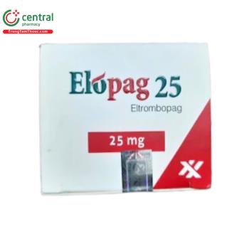 Thuốc Elopag 25 Everest điều trị xuất huyết giảm tiểu cầu, thiếu máu