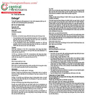 Thuốc Exforge 5mg/80mg chặn đứng cơn tăng huyết áp vô căn